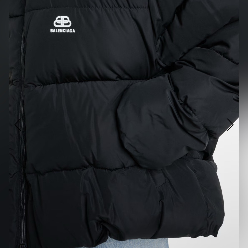 Unisex Balenciaga Black Puffer micro-faille Jacket - Picture 5 of 9